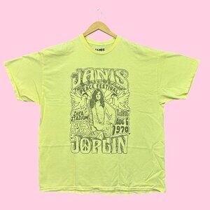 Janis Joplin Peace Festival New York 1970 Rock Oversized Tee XL